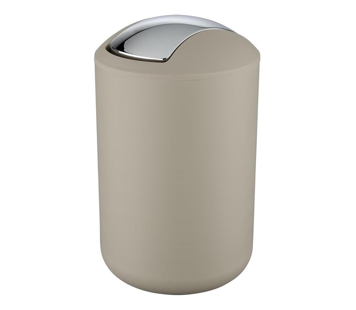 Wenko WENKO 21222100 - Koš BRASIL 19,5x31 cm béžová/lesk. chrom