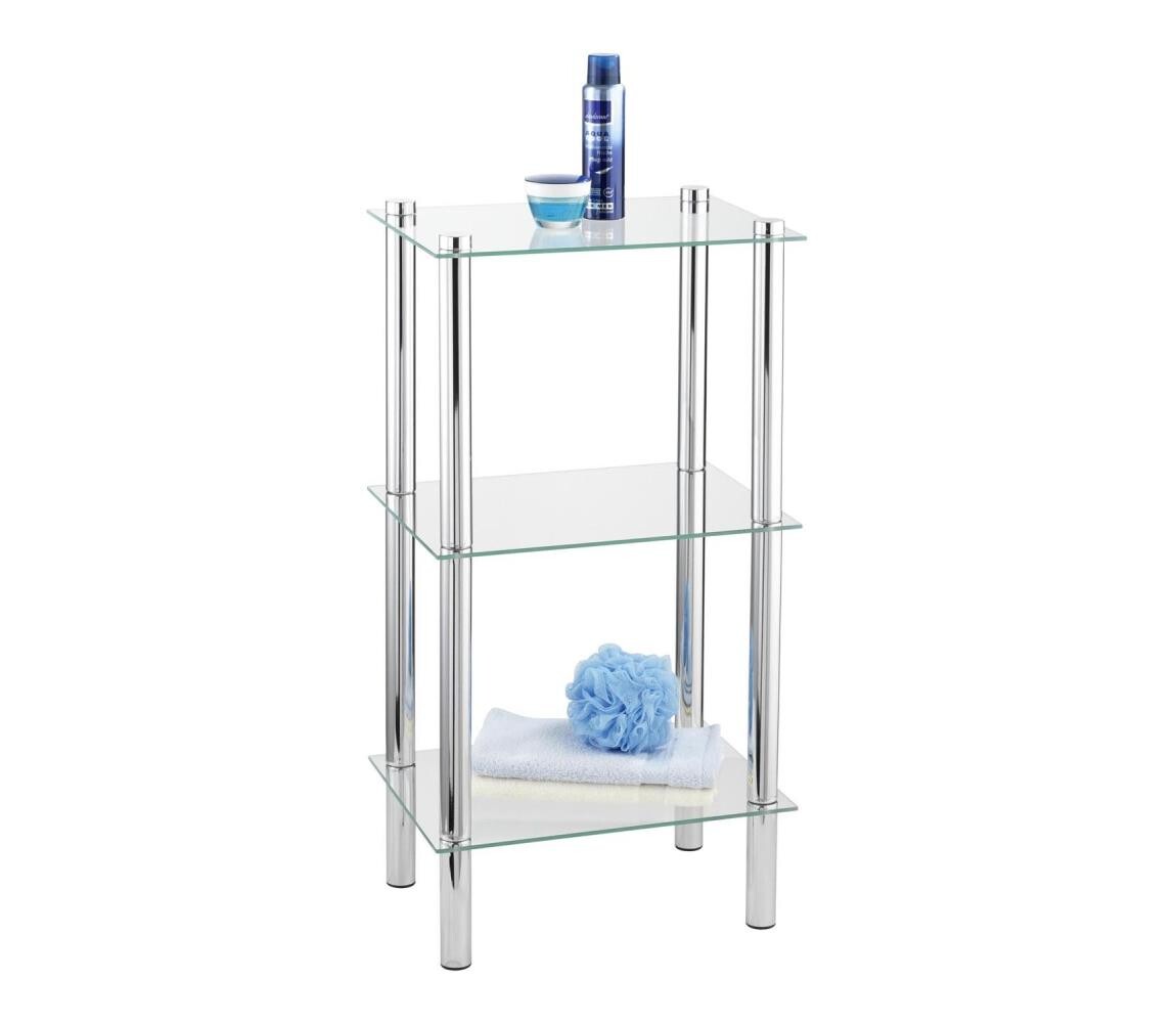 Wenko WENKO 15851100 - Regál YAGO 40x74 cm stříbrná/čirá