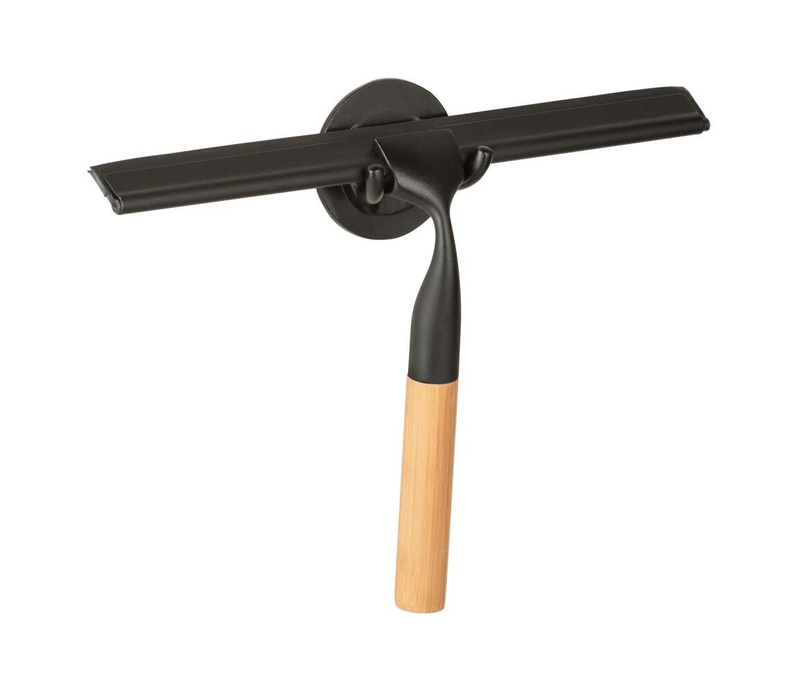 Wenko WENKO 24834100 - Stěrka BAMBUSa 24,5x17 cm nerez/černá/hnědá