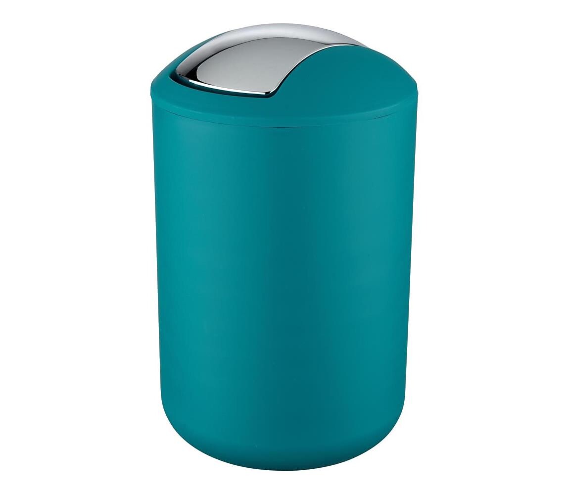 Wenko WENKO 21227100 - Odpadkový koš BRASIL 19,5x31 cm tyrkysová/lesk. chrom