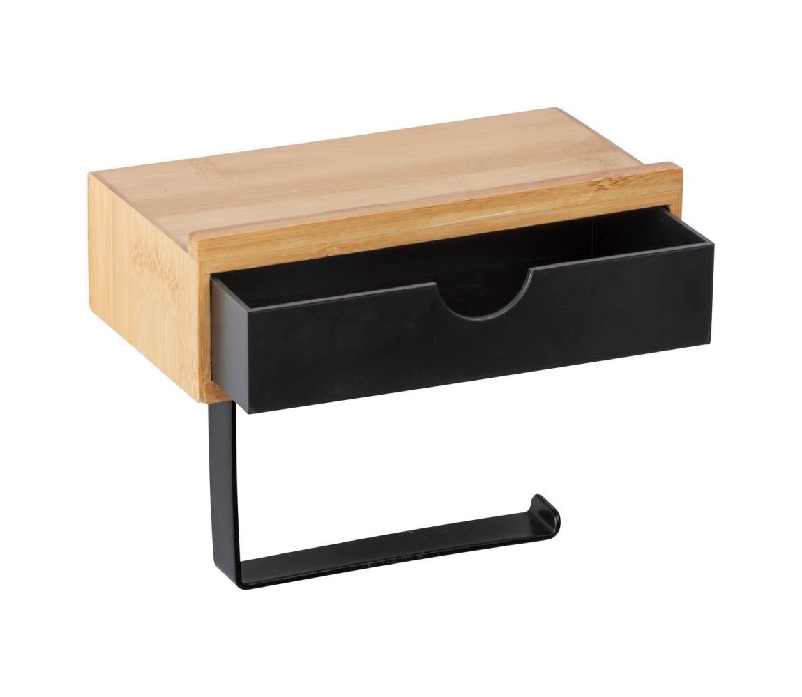 Wenko WENKO 24754100 - Držák toaletního papíru BAMBUSA 18,5x14 cm hnědá/černá