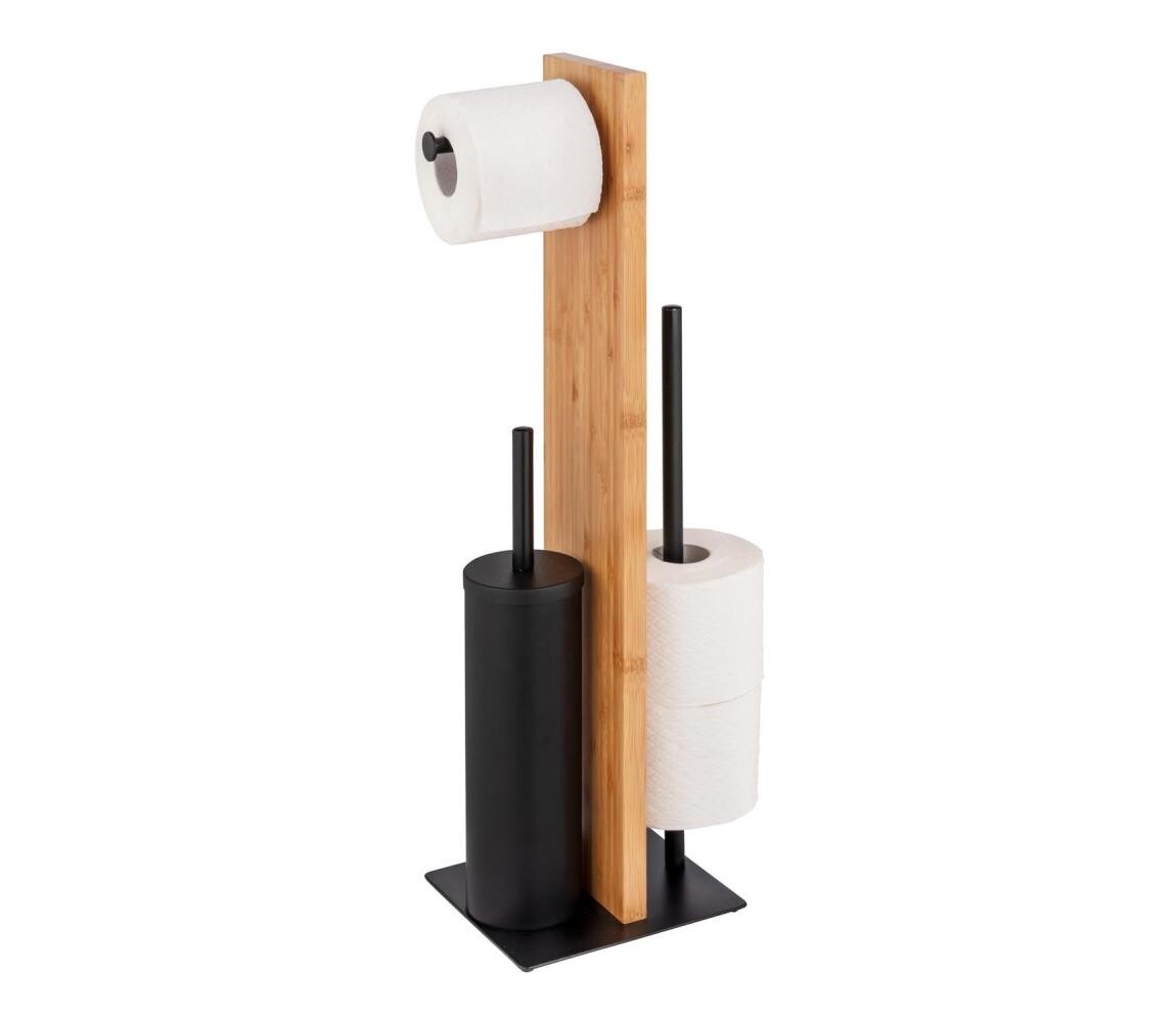 Wenko WENKO 25376100 - WC set LESINA 18x69 cm hnědá/černá