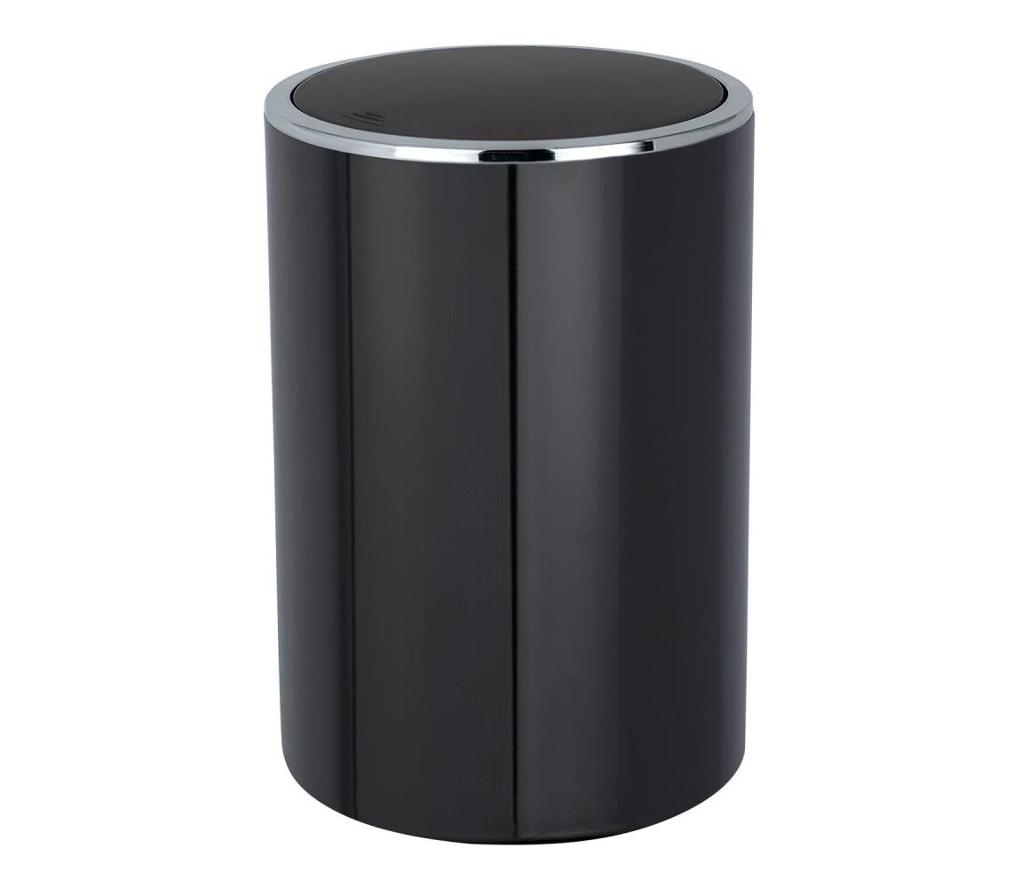 Wenko WENKO 22558100 - Koš INCA 18,5x25,5 cm černá/lesk. chrom