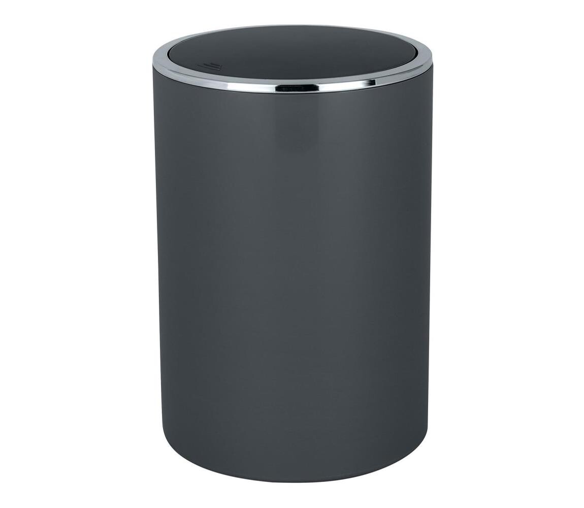 Wenko WENKO 25146100 - Koš INCA 18,5x25,5 cm antracit/lesk. chrom
