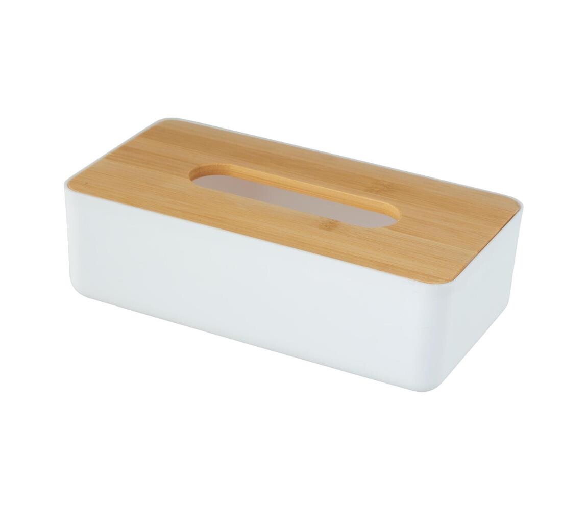 Wenko WENKO 25318100 - Kosmetický box ROTELLO 24x12,7 cm bílá/hnědá