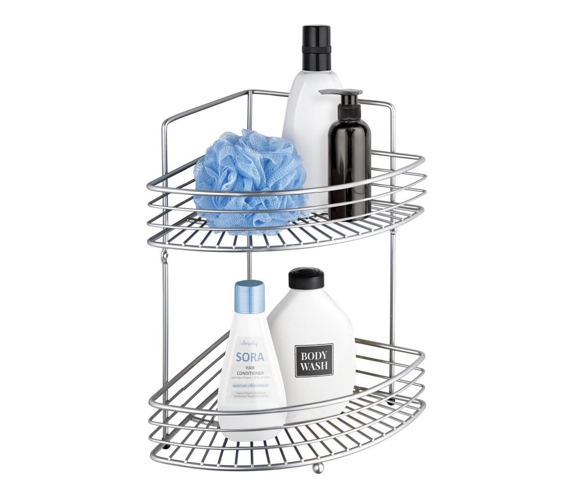 Wenko WENKO 16821100 - Rohový regál MILANO 31,5x37 cm lesk. chrom