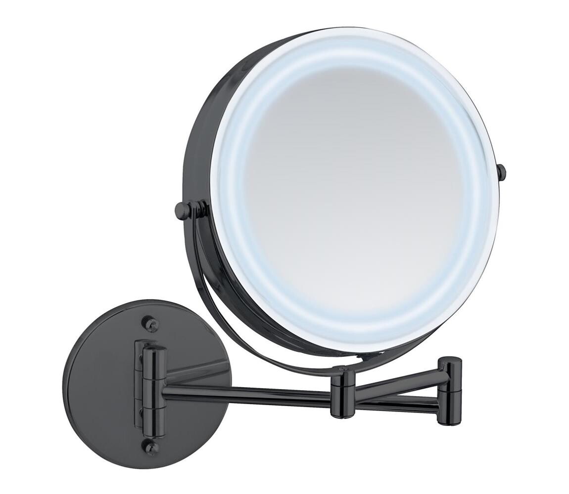 Wenko WENKO 71559800 - Zrcadlo POWER-LOC 25,5x32 cm černá