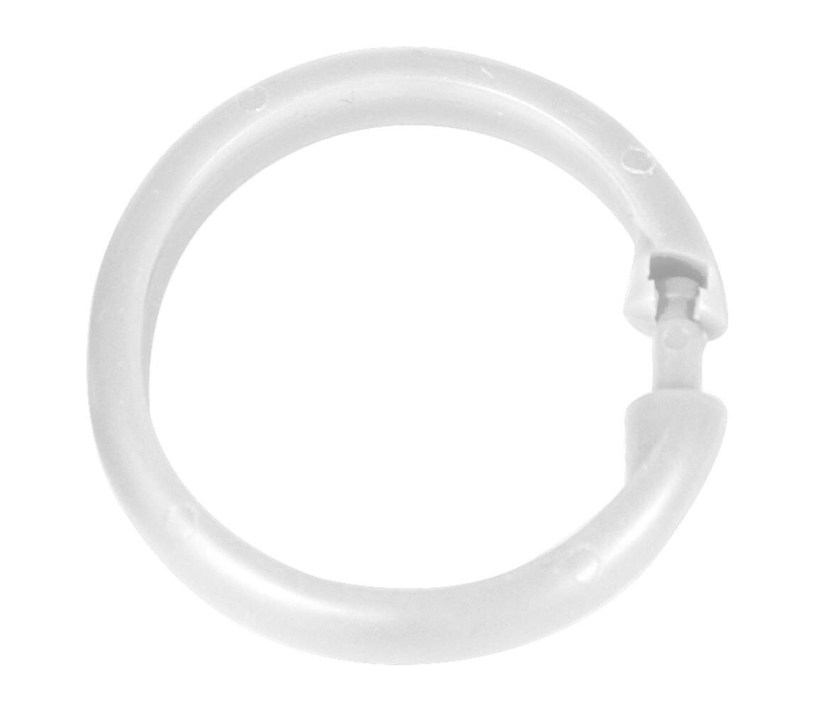 Wenko WENKO 19194100 - Kroužky na sprchový závěs LYGE 6x6 cm bílá