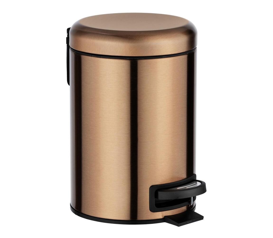 Wenko WENKO 24036100 - Koš LEMAN 17x25 cm nerez/měděná/černá