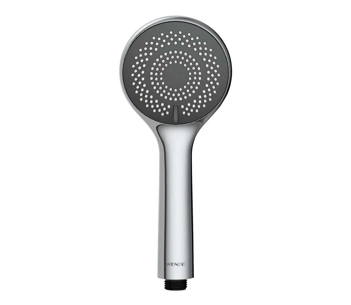 Wenko WENKO 23992100 - Sprchová hlavice WATERSAVING SYSTEM 9,5x9,5 cm lesk. chrom/šedá