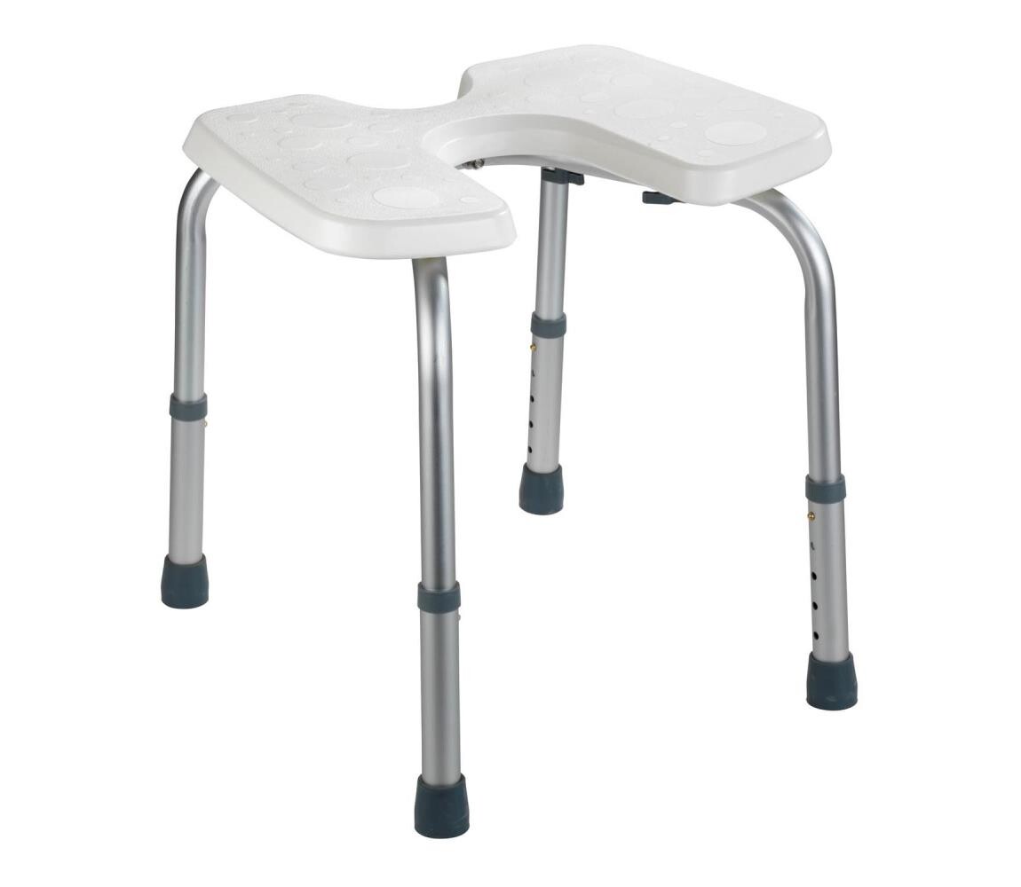 Wenko WENKO 206051100-Stolička SECURA 46x53,5 cm bílá/stříbrná