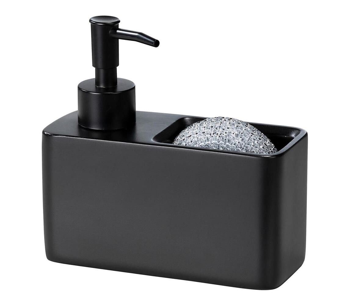 Wenko WENKO 55076100 - Dávkovač mýdla BLACK OUTDOOR KITCHEN 14,5x14,3 cm černá