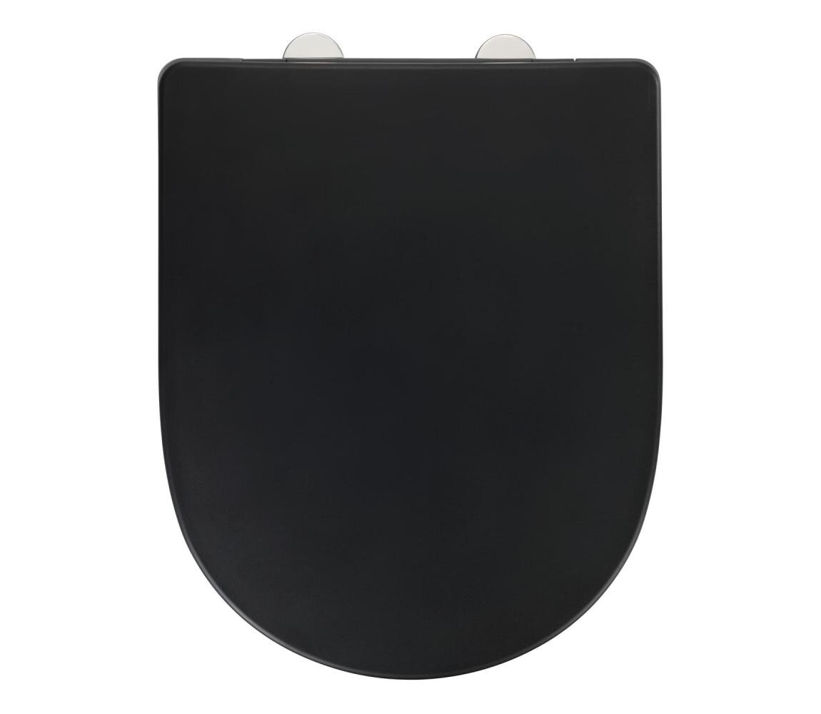 Wenko WENKO 24989100-WC sedátko EXCLUSIVE 36,5x45 cm černá/stříbrná