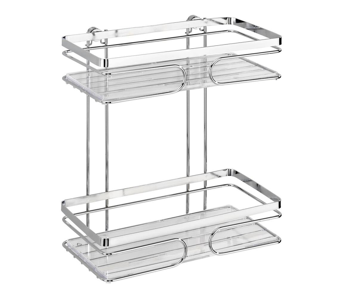 Wenko WENKO 20410100-Regál PREMIUM EDELSTAHL 24x27 cm nerez/stříbrná