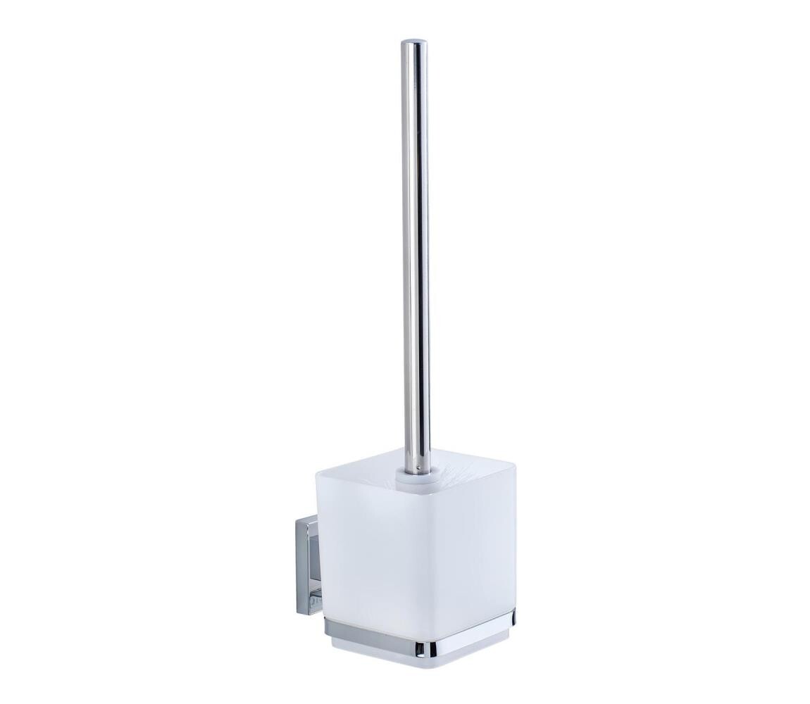 Wenko WENKO 22695100-WC štětka VACUUM-LOC QUADRO ED 9,5x37 cm stříbrná/lesk.chrom/čirá