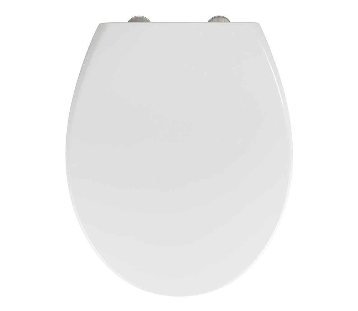 Wenko WENKO 22973100-WC sedátko DELOS 44,5x37,5 cm bílá/stříbrná