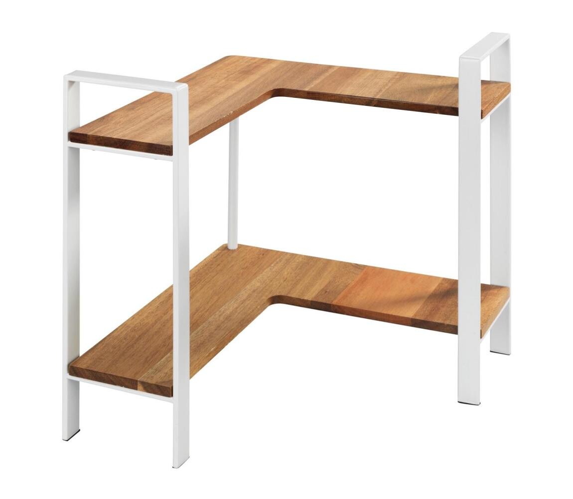 Wenko WENKO 53025100 - Police LOUISA 30x33 cm bílá/hnědá