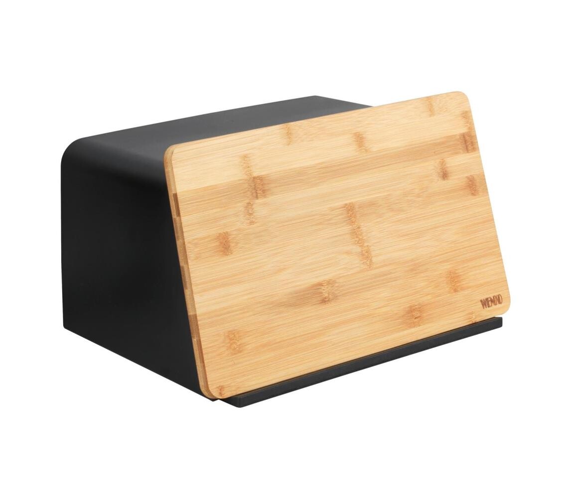 Wenko WENKO 54098100 - Chlebník KUBO 35x26,5 cm černá/hnědá
