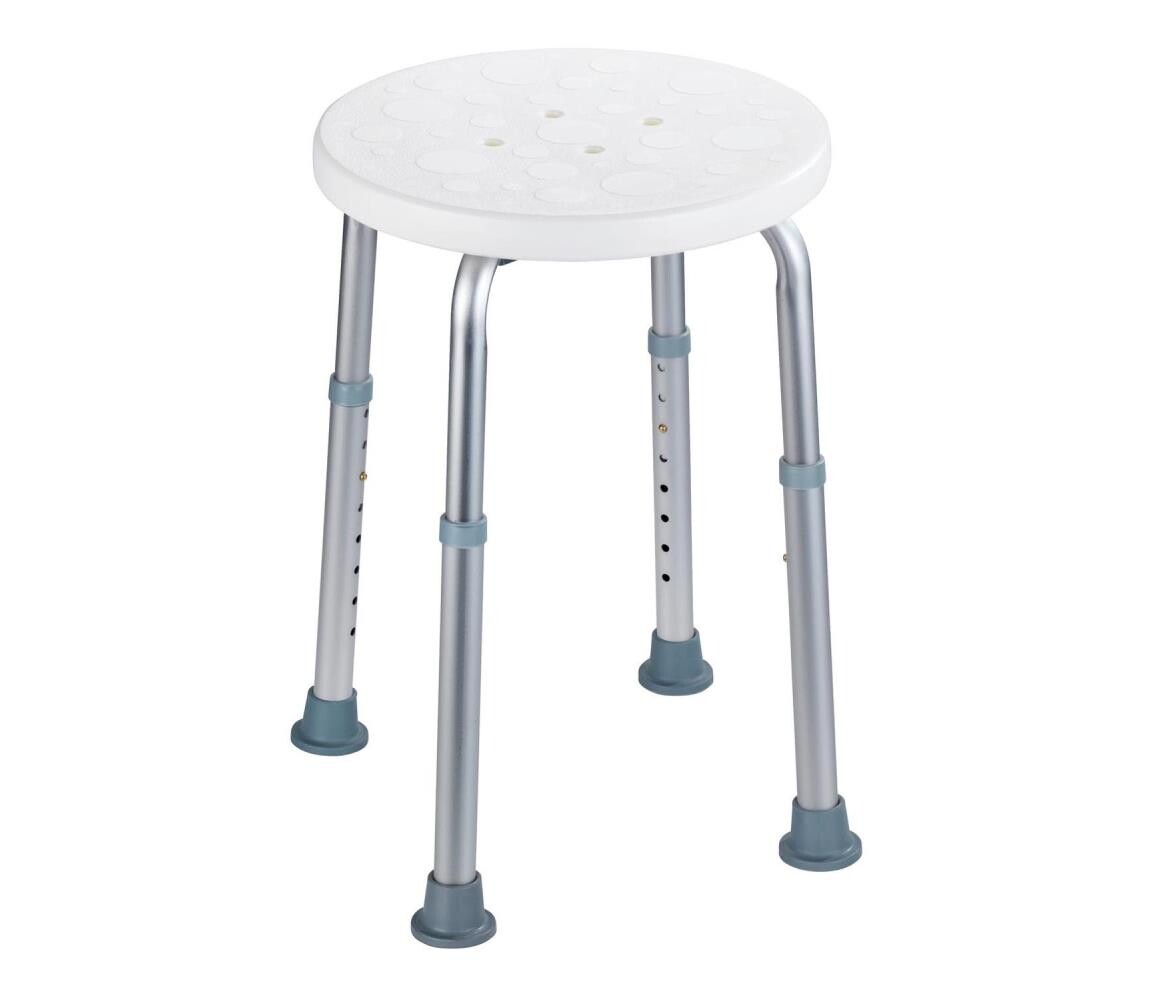 Wenko WENKO 1792921100-Stolička SECURA 45,5x45,5 cm bílá/stříbrná/šedá