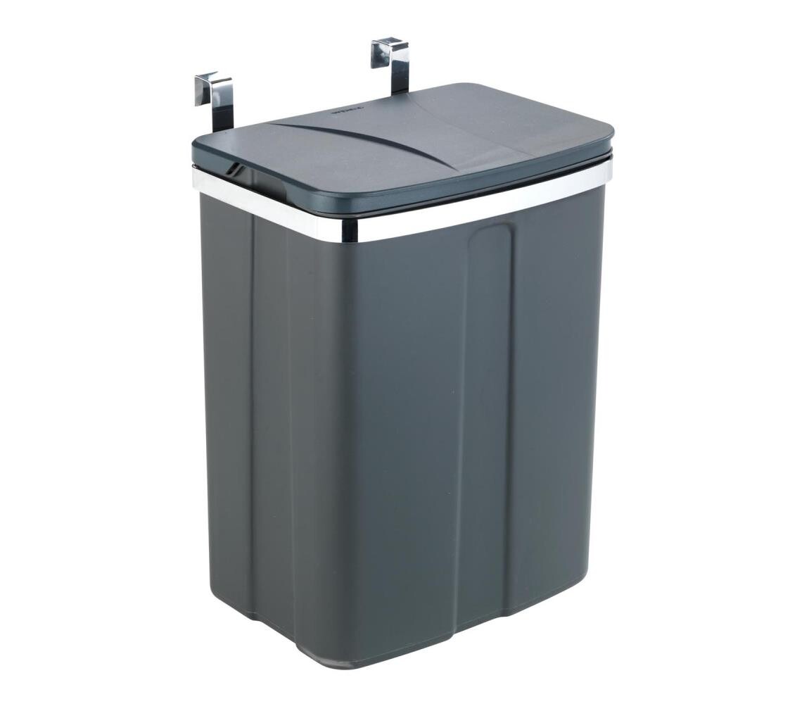Wenko WENKO 54903100 - Koš DOOR-MOUNTED 26x36,5 cm šedá/stříbrná
