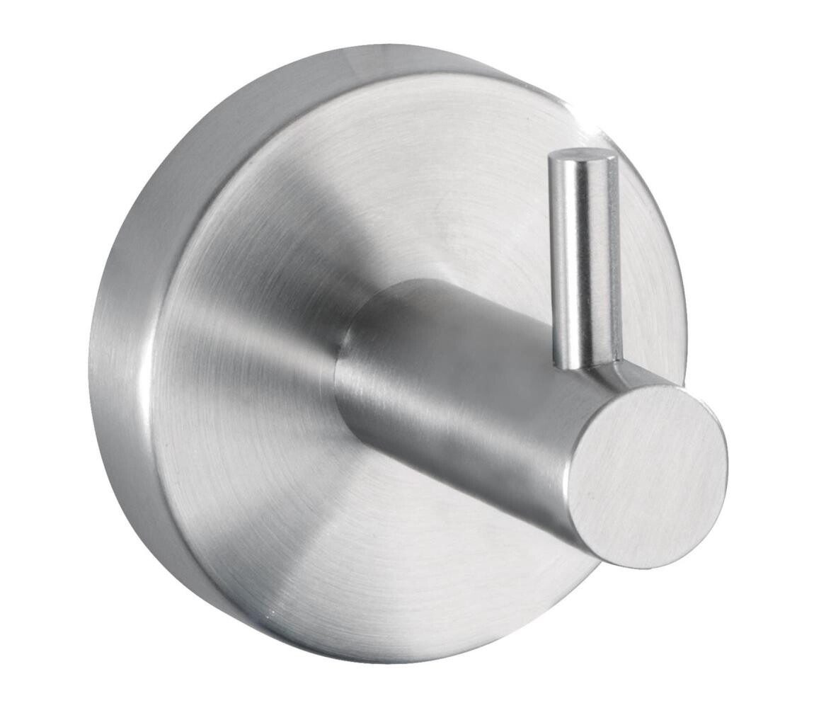 Wenko WENKO 19621100 - Háček BOSIO MATT 5,5x5,5 cm nerez/stříbrná