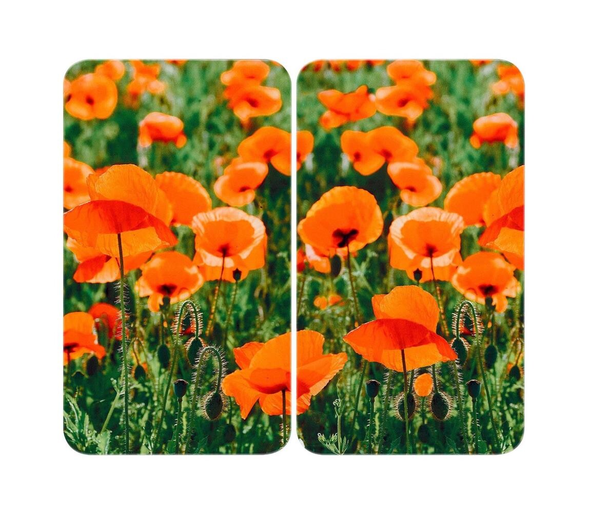 Wenko WENKO 2521434500-Krycí deska ABDECKPLATTE - BLUME/PFLANZE 30x52 cm pestrobarevná