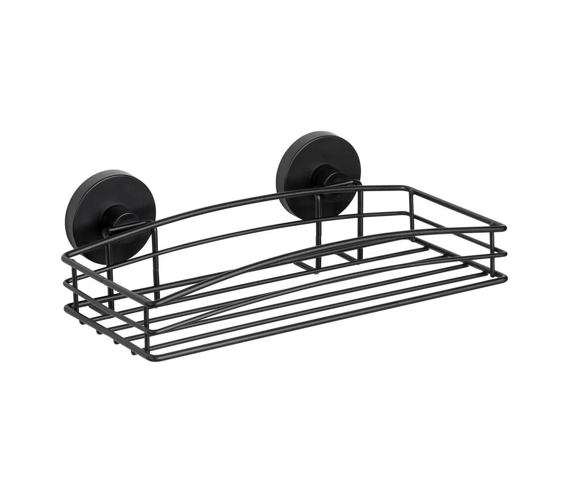 Wenko WENKO 24732100-Polička VACUUM-LOC RUND SCHW 26x14 cm černá