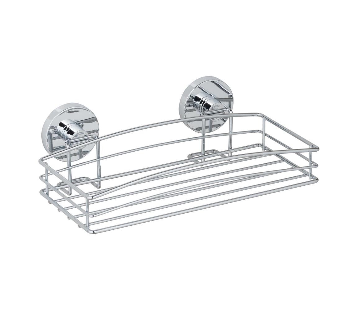 Wenko WENKO 20883100-Polička VACUUM-LOC RUND STAH 26x15,3 cm lesk. chrom