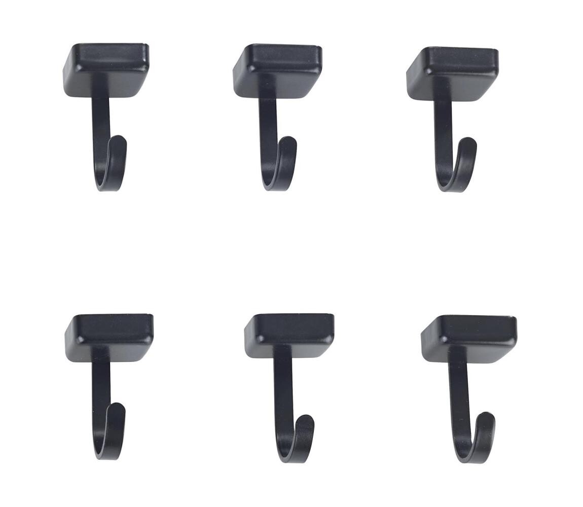 Wenko WENKO 71149800 - Háčky JET 2,2x3,9 cm černá/stříbrná