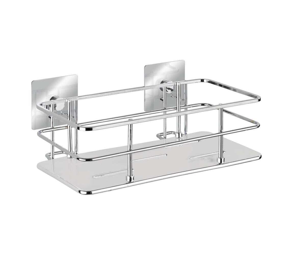 Wenko WENKO 23854800-Polička TURBO-LOC QUADRO ED. 24x14,5 cm nerez/lesk. chrom
