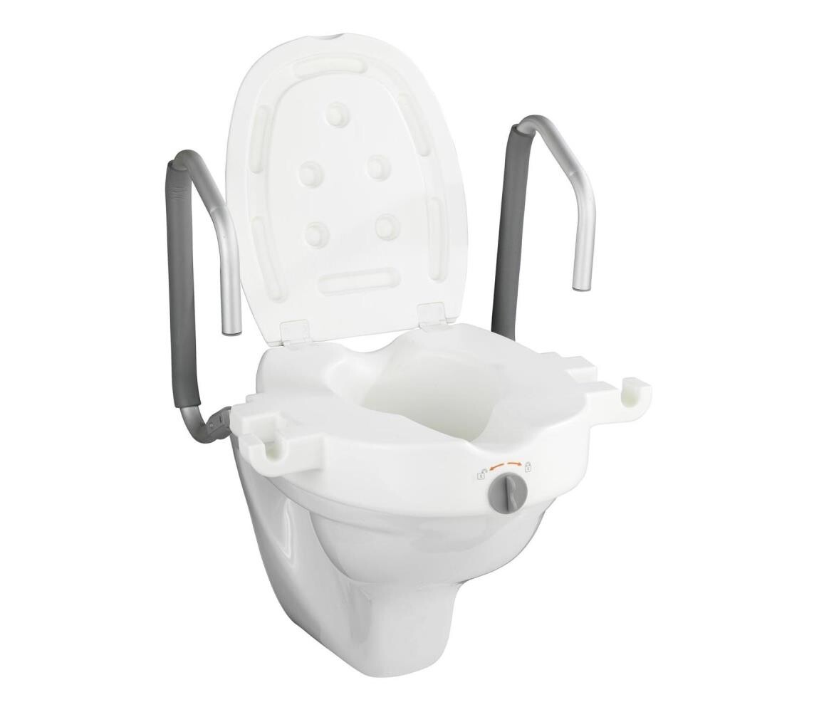 Wenko WENKO 20924100-Toaletní sedátko SECURA 55x47,5 cm bílá/stříbrná