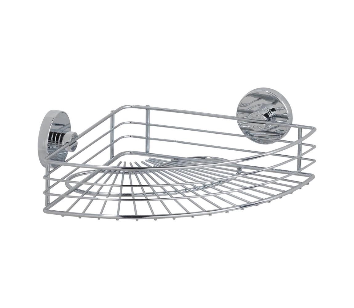 Wenko WENKO 20887100-Polička VACUUM-LOC RUND STAH 31x22,5 cm lesk. chrom