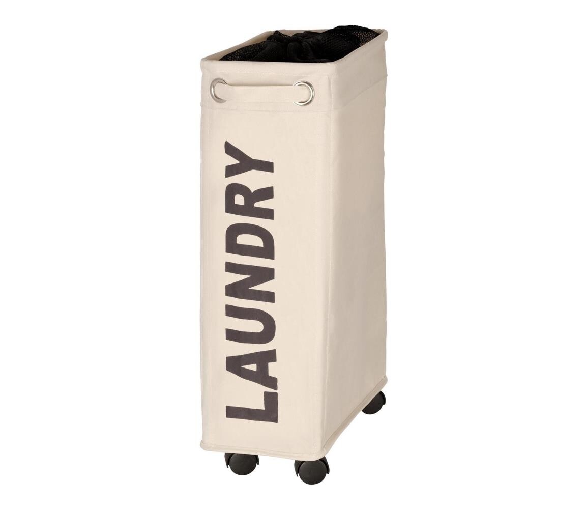 Wenko WENKO 3450113100 - Koš na prádlo CORNO 18,5x60 cm béžová/černá