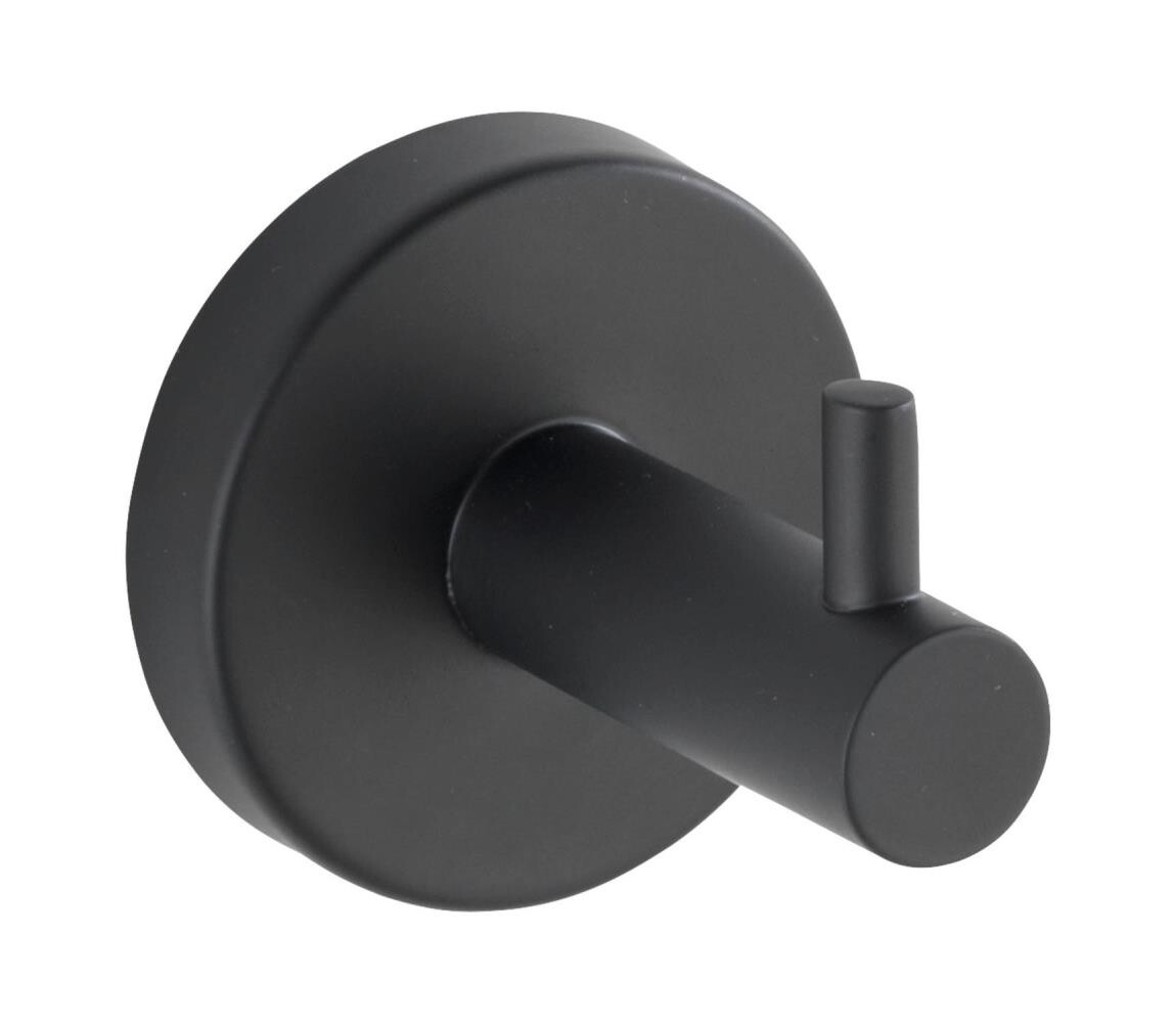 Wenko WENKO 24232100-Háček BOSIO BLACK 5,5x5,5 cm nerez/stříbrná