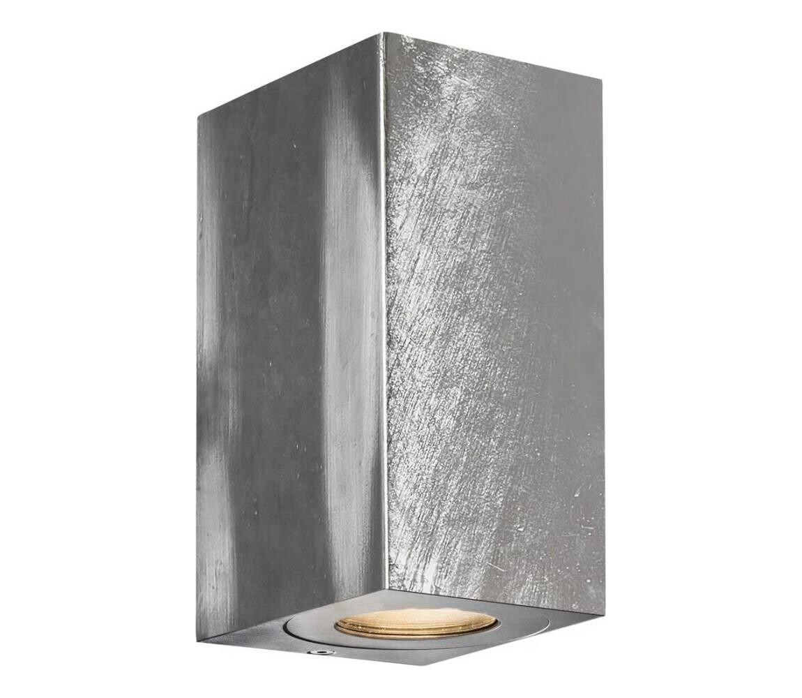 Nordlux Nordlux - Venkovní nástěnné svítidlo CANTO 2xGU10/28W/230V IP44 stříbrná