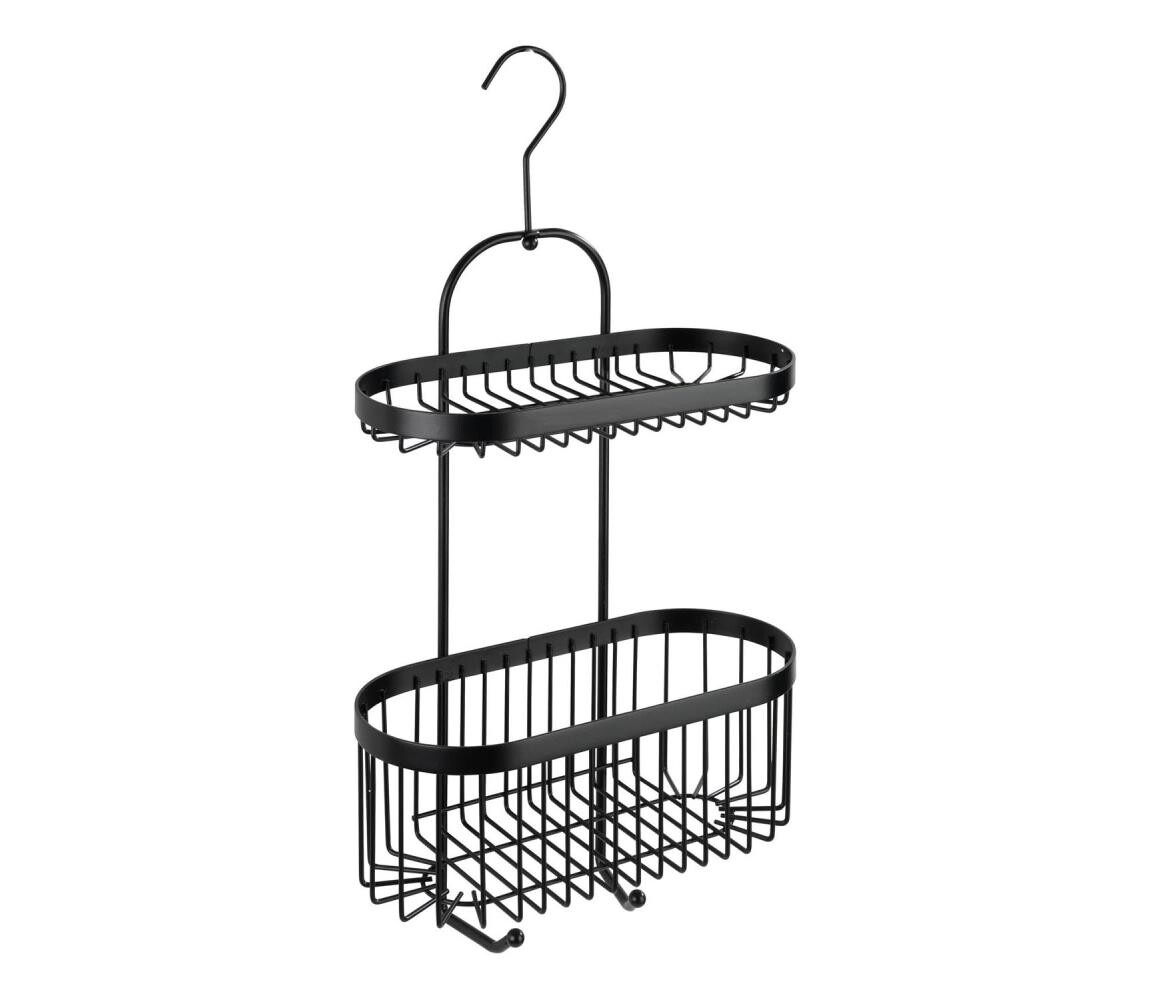 Wenko WENKO 23880100 – Polička CLASSIC PL. SCHWARZ 26,5x47 cm černá