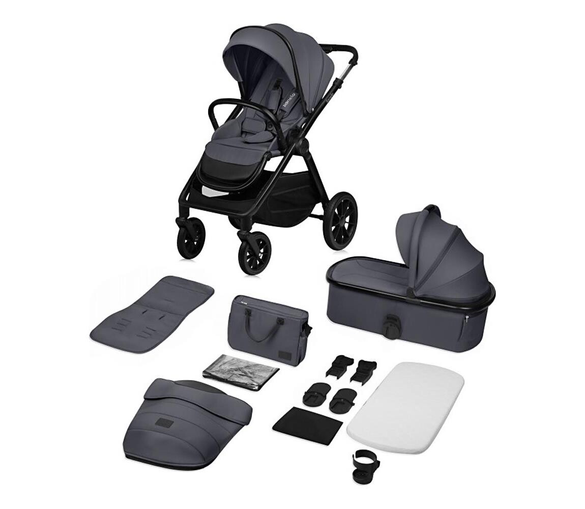 Lionelo Lionelo - Kombinovaný kočárek 2v1 LAYLA Grey Stone