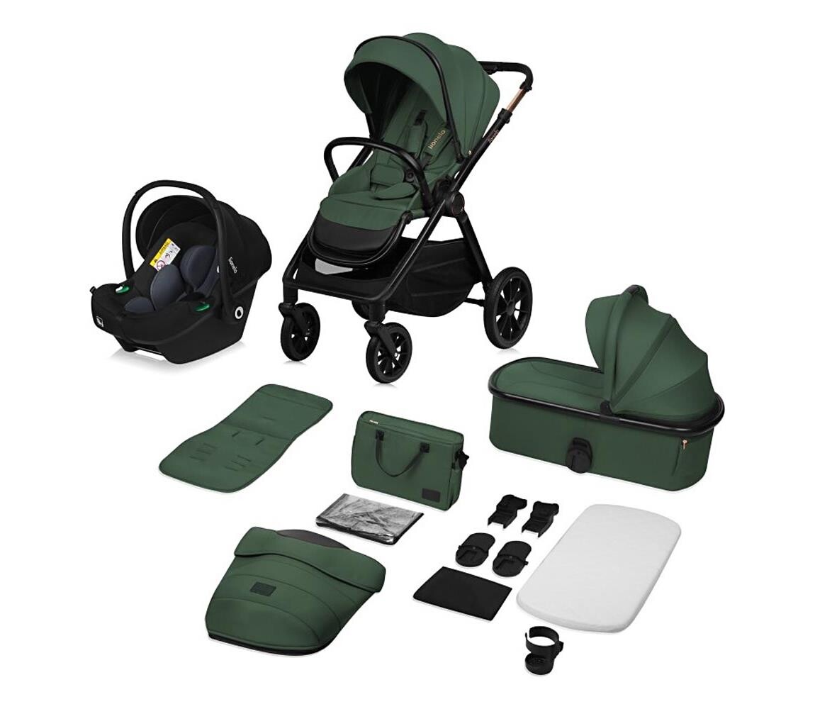 Lionelo Lionelo - Kombinovaný kočárek 3v1 LAYLA Green Forest