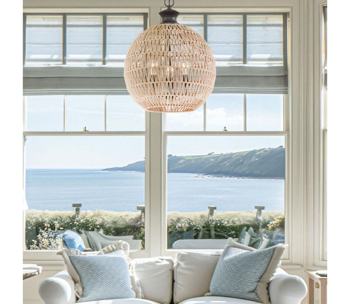 Elstead Quoizel QZ-CASABLANCA-3P-PBZ - Lustr na řetězu CASABLANCA 3xE27/60W/230V