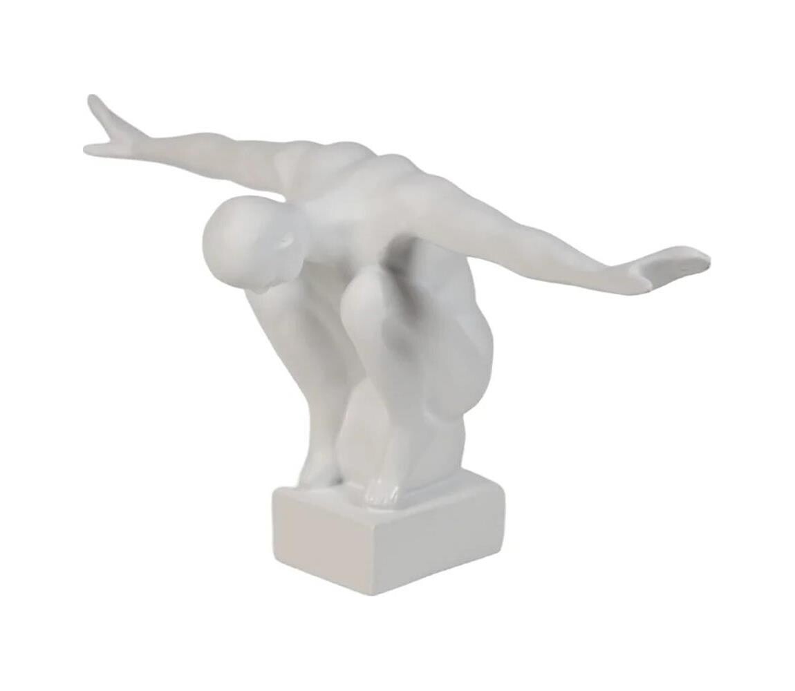 Estilo Home Stolní dekorace 20x16x41 cm pryskyřice/bílá