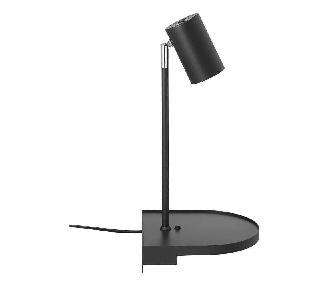 Nordlux Nordlux - Nástěnná lampa s poličkou CODY 1xGU10/15W/230V černá