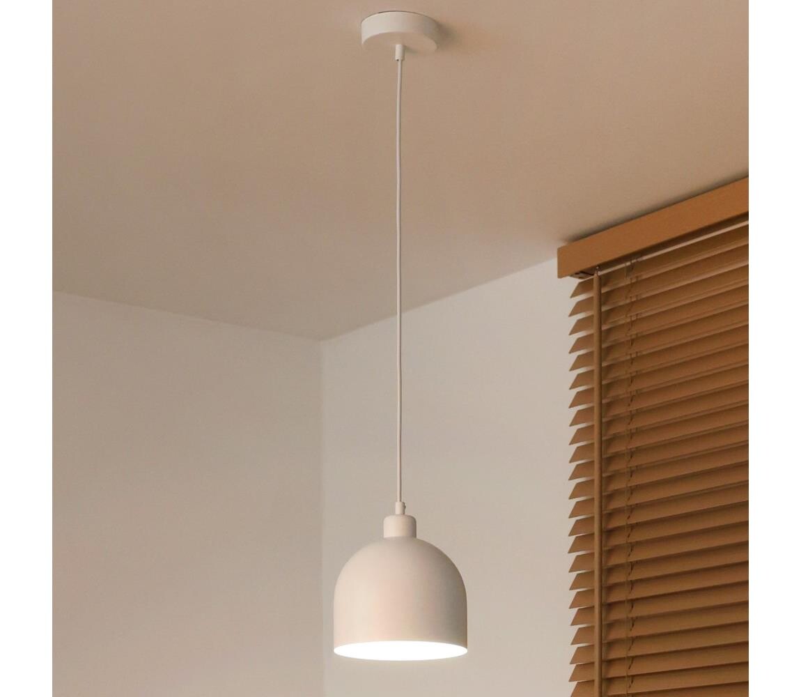 - Lustr na lanku IRONLINE 1xE27/15W/230V pr. 17 cm bílá