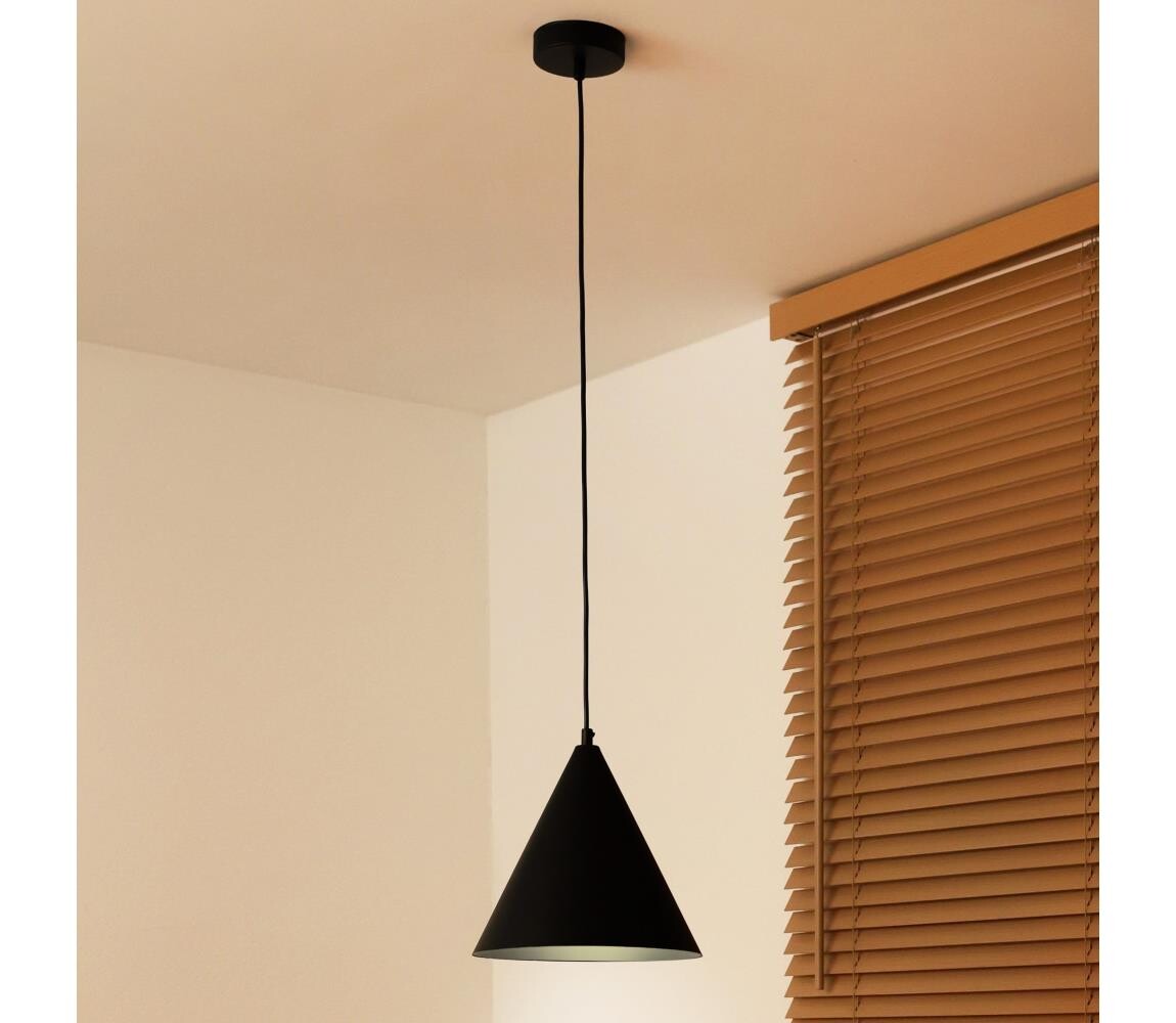 - Lustr na lanku IRONLINE 1xG9/3W/230V pr. 25 cm černá