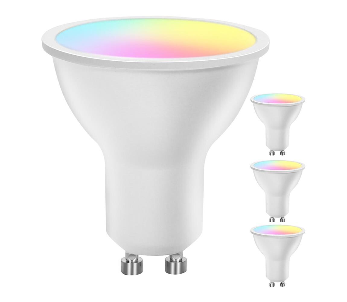 B.V. SADA 4x LED RGBW Stmív. žárovka Smart GU10/4,9W/230V 2700-6500K -