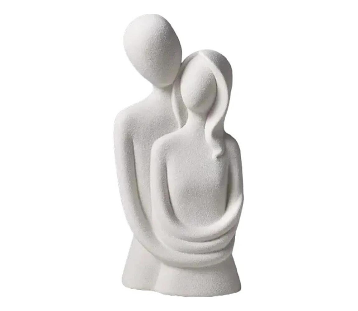 Estilo Home Keramická stolní dekorace 21x8,5x10 cm bílá