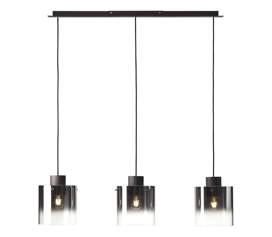 Brilliant Brilliant - Lustr na lanku BETH 3xE27/60W/230V černá/kouřová
