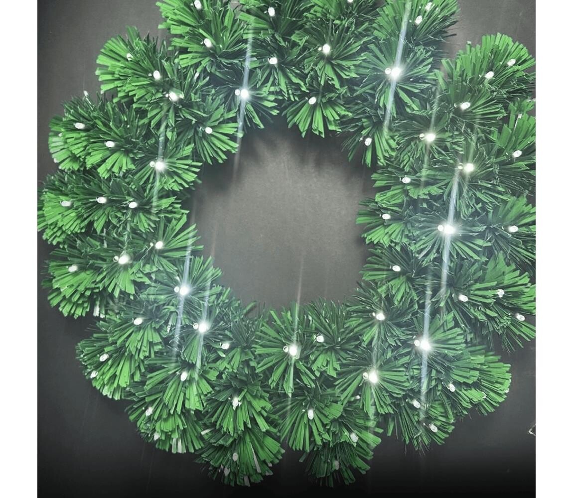 B.V.  - LED Venkovní vánoční věnec 72xLED/3xAA pr. 50cm IP44 studená bílá