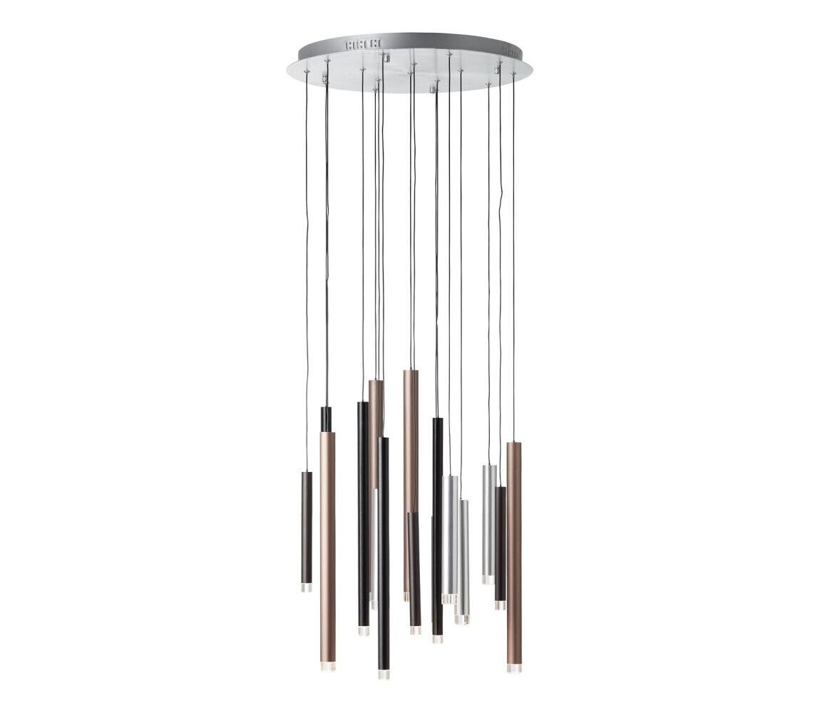 Brilliant Brilliant -LED Stmívatelný lustr na lanku CEMBALO LED/70W/230V chrom/černá/hnědá