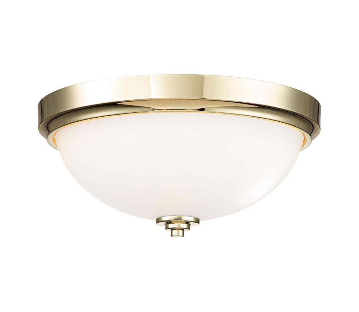 Elstead Feiss FE-MALIBU-F-BATH-PB-Koup. strop. svítidlo MALIBU 2xE27/60W/230V IP44 zlatá