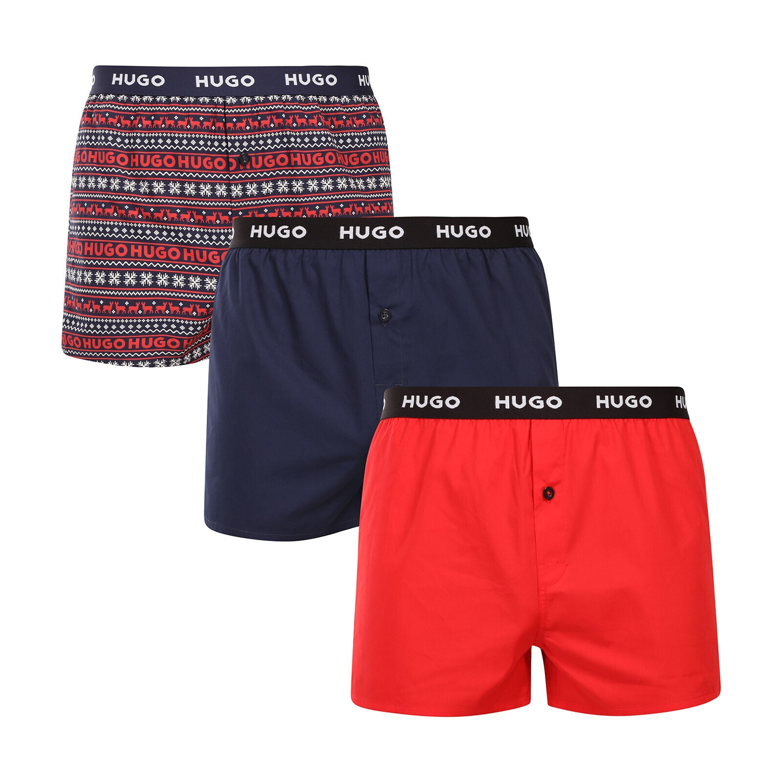 3PACK pánské trenky HUGO vícebarevné (50532565 963) XL, trenýrky